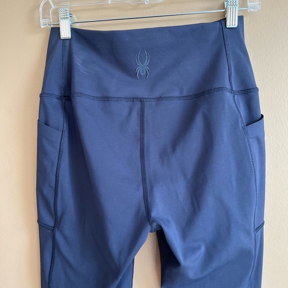 SPYDER Women’s Active #SP641 Athletic Leggings Navy size Medium - Picture 6 of 7